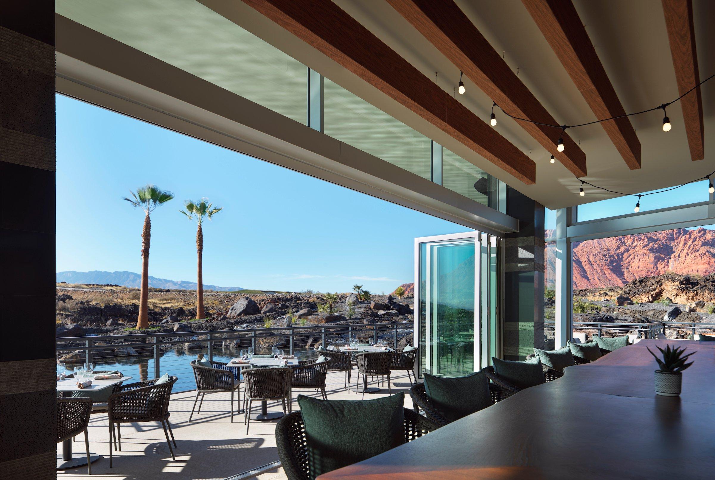 The bar area of latitude at Black Desert Resort