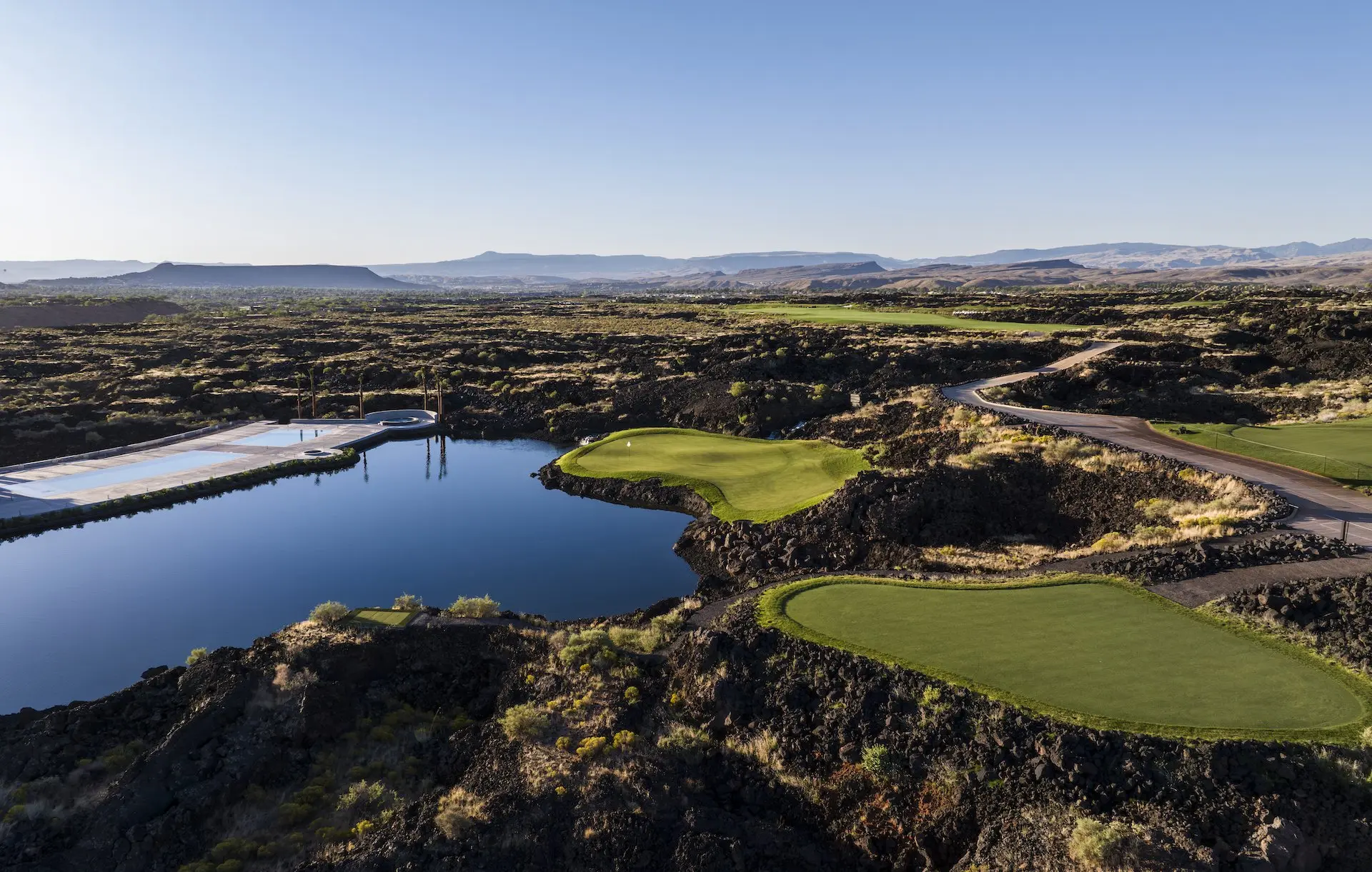 exterior view of the resort from the 9th green