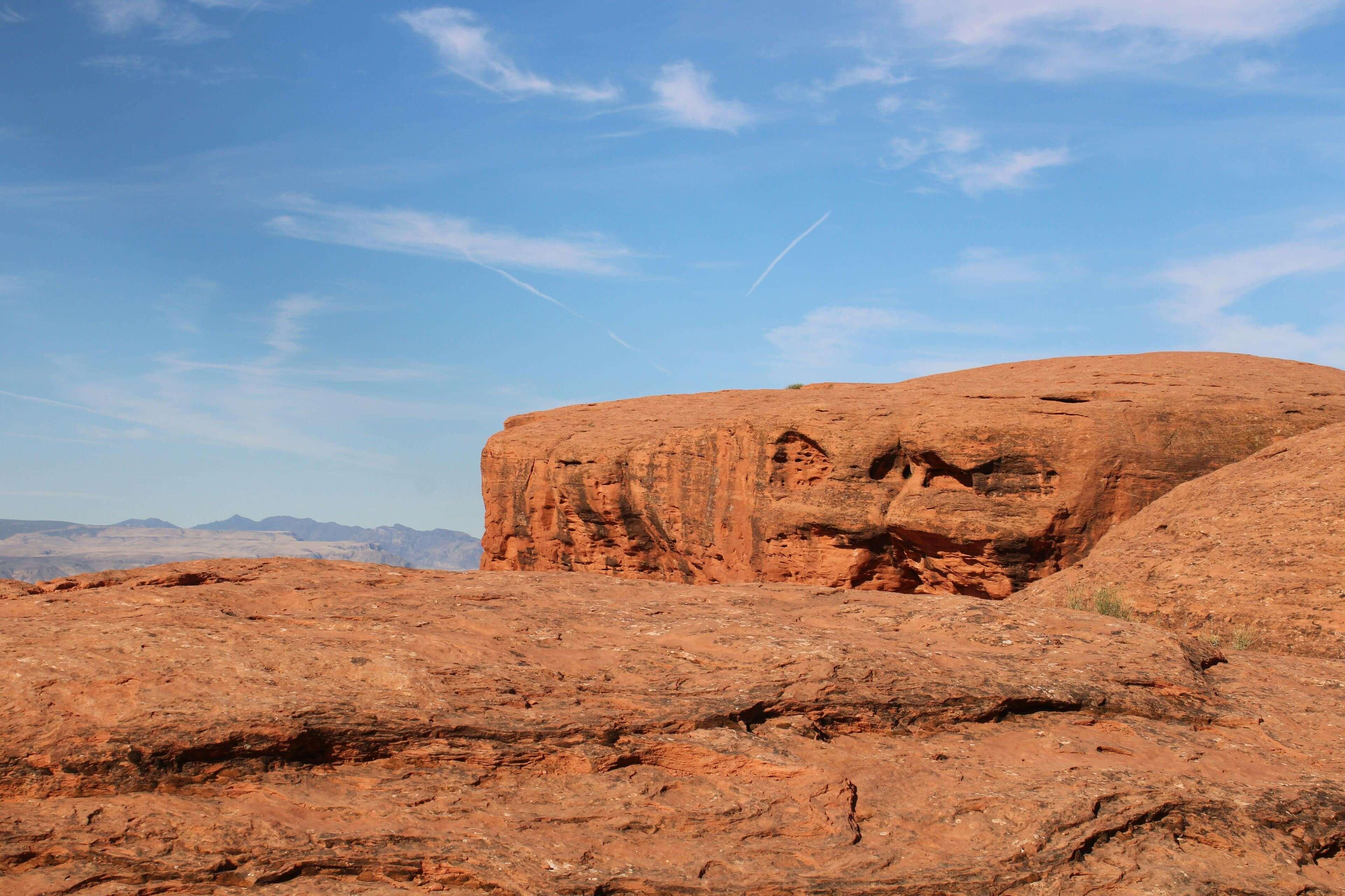 he stunning red rock formations and natural desert landscape that surround Black Desert Resort in Southern Utah.